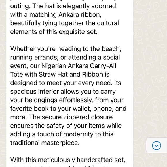 💕Kweenzyafrik Ankara printed handmade Keimie  Carry all Tote hat set - Picture 9 of 15